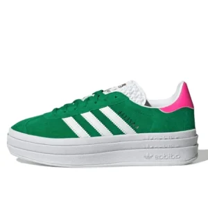 Adidas Gazelle Bold Green Lucid Pink נעלי