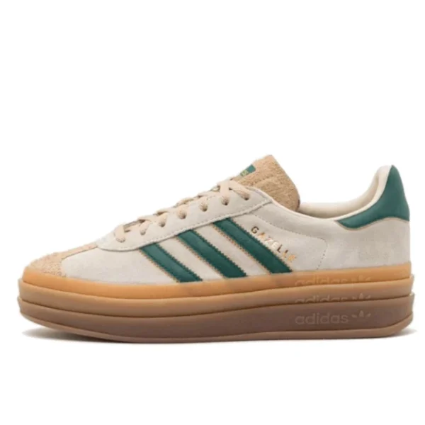 Adidas Gazelle Bold Magic Beige Collegiate Green נעלי