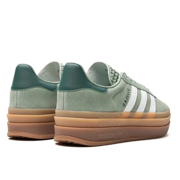 Adidas Gazelle Bold Silver Green Gum נעלי