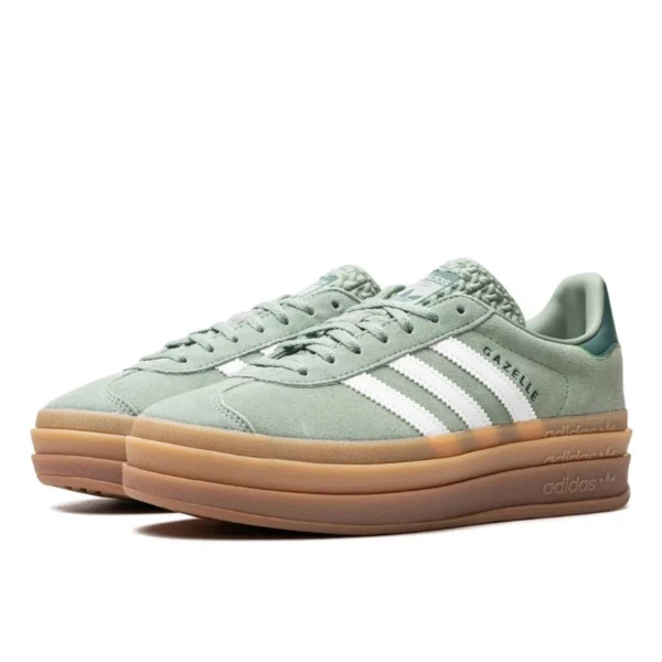 Adidas Gazelle Bold Silver Green Gum נעלי
