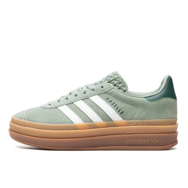 Adidas Gazelle Bold Silver Green Gum נעלי