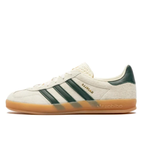 Adidas Gazelle Indoor Cream White Collegiate Green Gum נעלי
