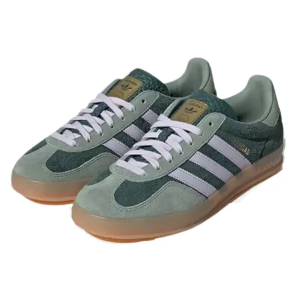 Adidas Gazelle Indoor Mineral Green Silver Dawn נעלי