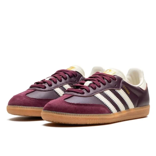 Adidas Samba OG Maroon Gold Metallic נעלי