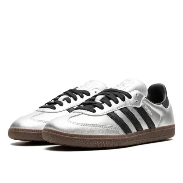 Adidas Samba OG Silver Metallic Black Gum נעלי