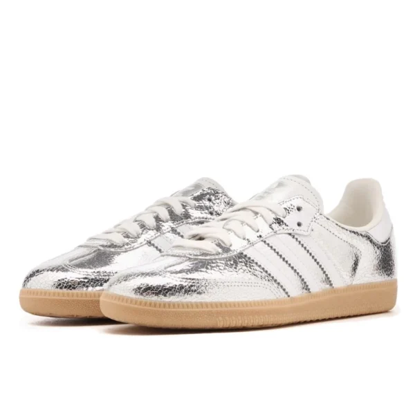 Adidas Samba OG Silver Metallic Cracked Leather נעלי