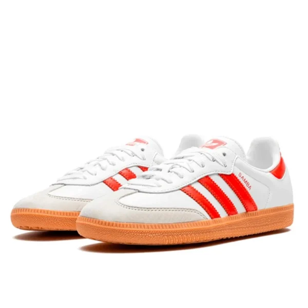 Adidas Samba OG White Solar Red Gum נעלי