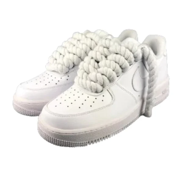 Nike Air Force 1 Custom Lacet Corde Blanche סניקרס