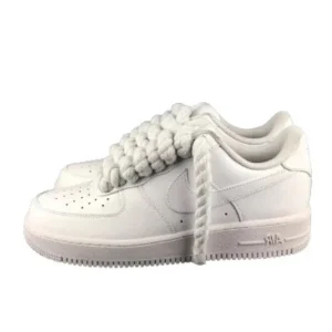 Nike Air Force 1 Custom Lacet Corde Blanche סניקרס