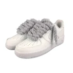 Nike Air Force 1 Custom Lacet Corde Gris Clair סניקרס
