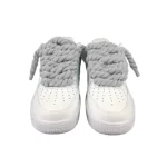 Nike Air Force 1 Custom Lacet Corde Gris Clair סניקרס