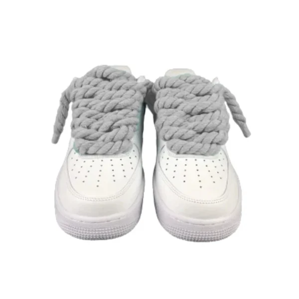 Nike Air Force 1 Custom Lacet Corde Gris Clair סניקרס