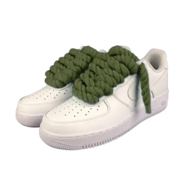 Nike Air Force 1 Custom Lacet Corde Kaki סניקרס
