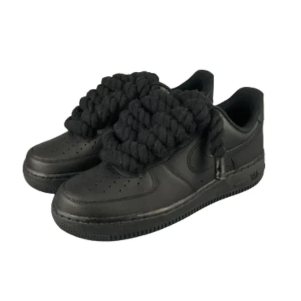 Nike Air Force 1 Custom Lacet Corde Noir סניקרס