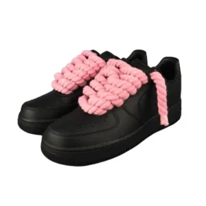Air-force-1-custom-lacet-corde-noir-rose-1-600×600
