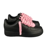 Nike Air Force 1 Custom Lacet Corde Noir Rose סניקרס