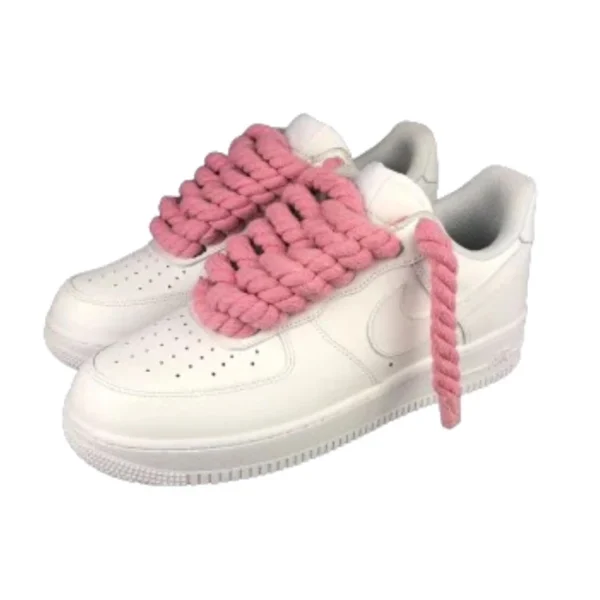 Nike Air Force 1 Custom Lacet Corde Rose סניקרס