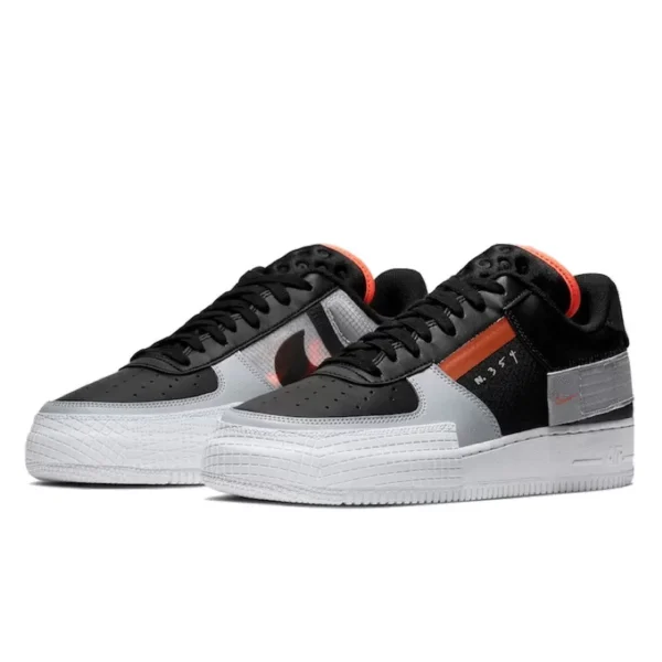 Nike Air Force 1 Drop Type Black Hyper Crimson סניקרס