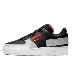 Nike Air Force 1 Drop Type Black Hyper Crimson סניקרס