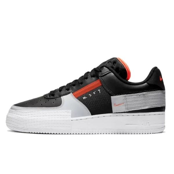 Nike Air Force 1 Drop Type Black Hyper Crimson סניקרס