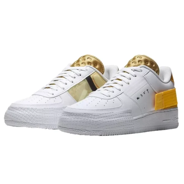 Nike Air Force 1 Drop Type White Gold Yellow סניקרס