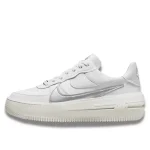 Nike Air Force 1 Low Platform Summit White Metallic Silver סניקרס