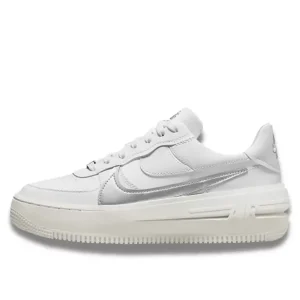Nike Air Force 1 Low Platform Summit White Metallic Silver סניקרס