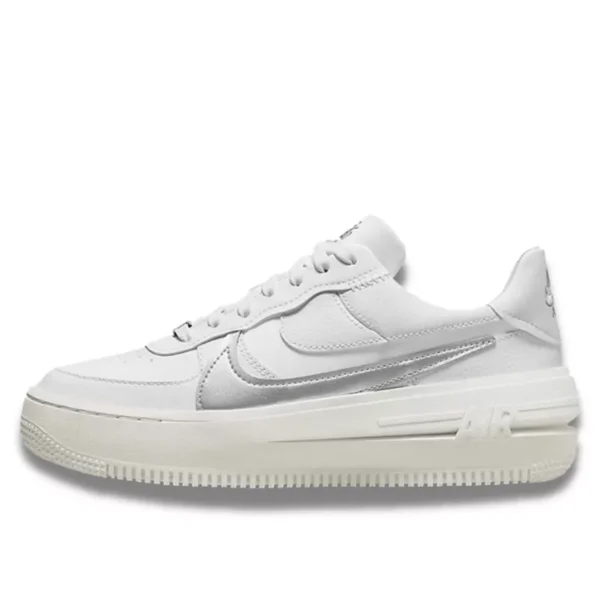 Nike Air Force 1 Low Platform Summit White Metallic Silver סניקרס