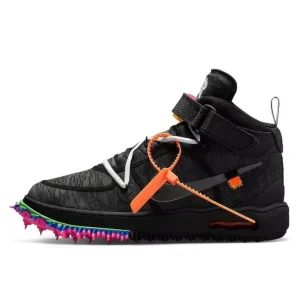 Nike Air Force 1 Mid Off-White Clear Black סניקרס