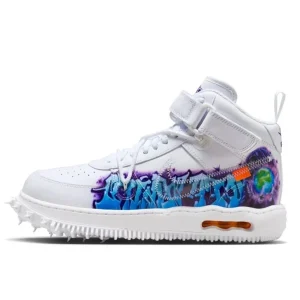 Nike Air Force 1 Mid Off-White Graffiti White סניקרס