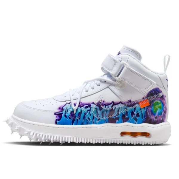 Nike Air Force 1 Mid Off-White Graffiti White סניקרס