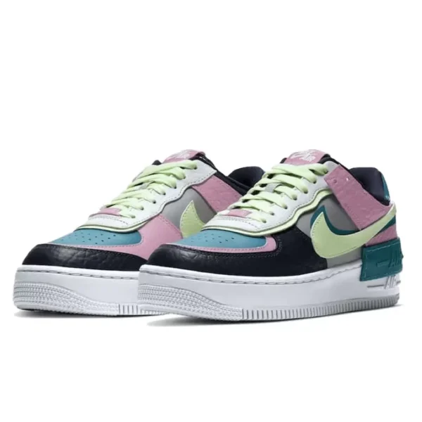 Nike Air Force 1 Shadow Barely Volt Oracle Aqua סניקרס