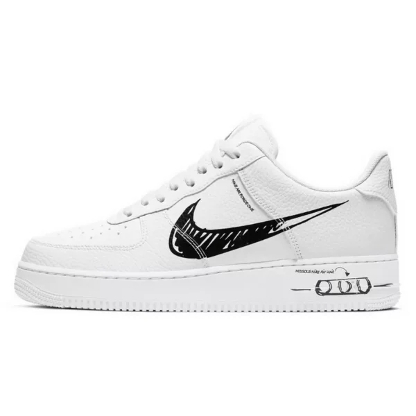 Nike Air Force 1 Sketch White Black סניקרס