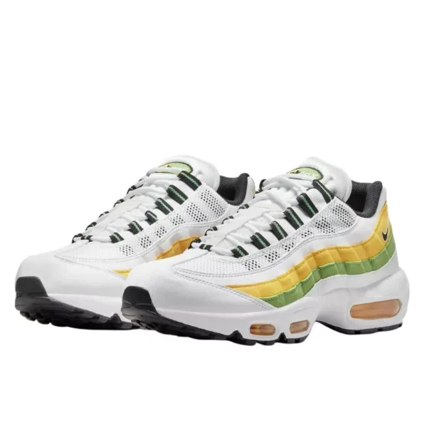 Nike Air Max 95 Essential White Green Apple Tour Yellow נעלי