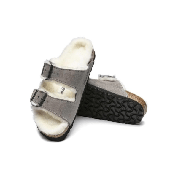 Birkenstock Arizona Fur Grey כפכפים