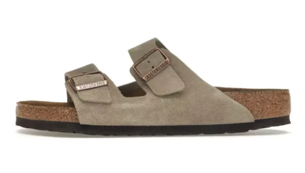 Birkenstock Arizona Soft Assise plantaire Suede Taupe כפכפים