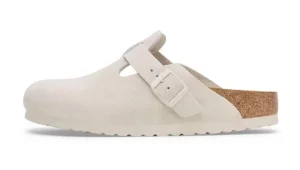 Birkenstock Boston Antique White Suede כפכפים