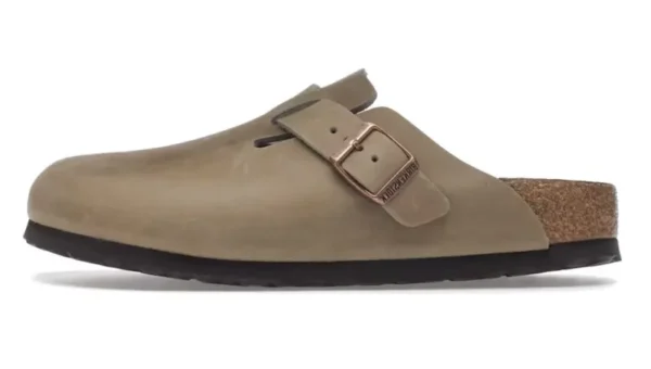 Birkenstock Boston Soft Footbed Oiled Leather Tobacco Brown כפכפים