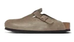 Birkenstock Boston Soft Footbed Suede Taupe כפכפים