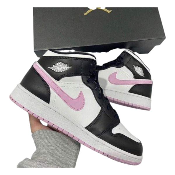 Nike Air Jordan 1 Mid White Light Arctic Pink סניקרס