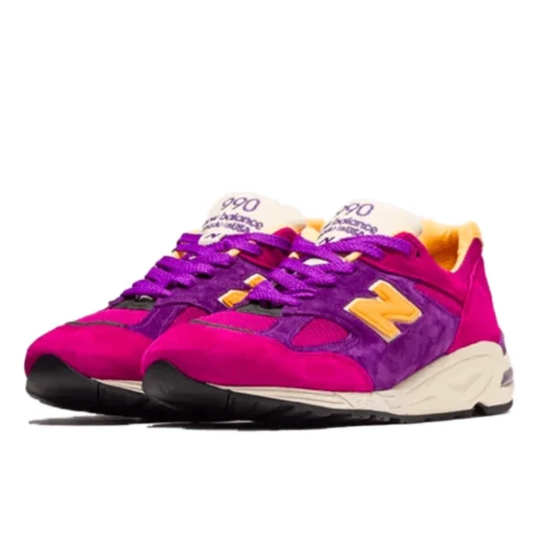 New Balance 990 v2 Made in USA Teddy Santis Purple Yellow סניקרס