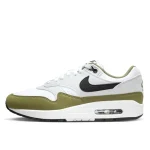 Nike Air Max 1 White Black Medium Olive נעלי