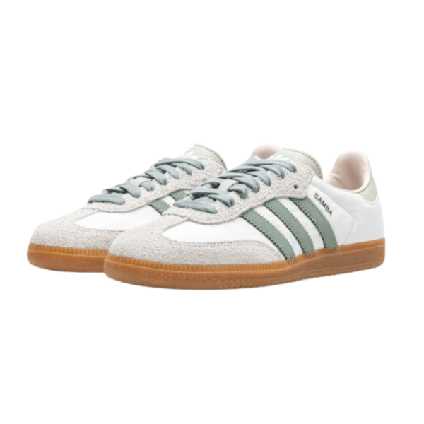 Adidas Samba OG White Silver Green נעלי